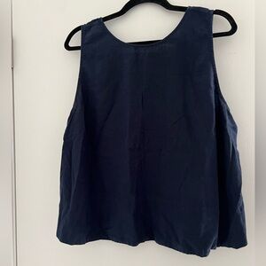 LOFT Dark Blue Sleeveless Tank Top